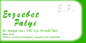 erzsebet palyi business card